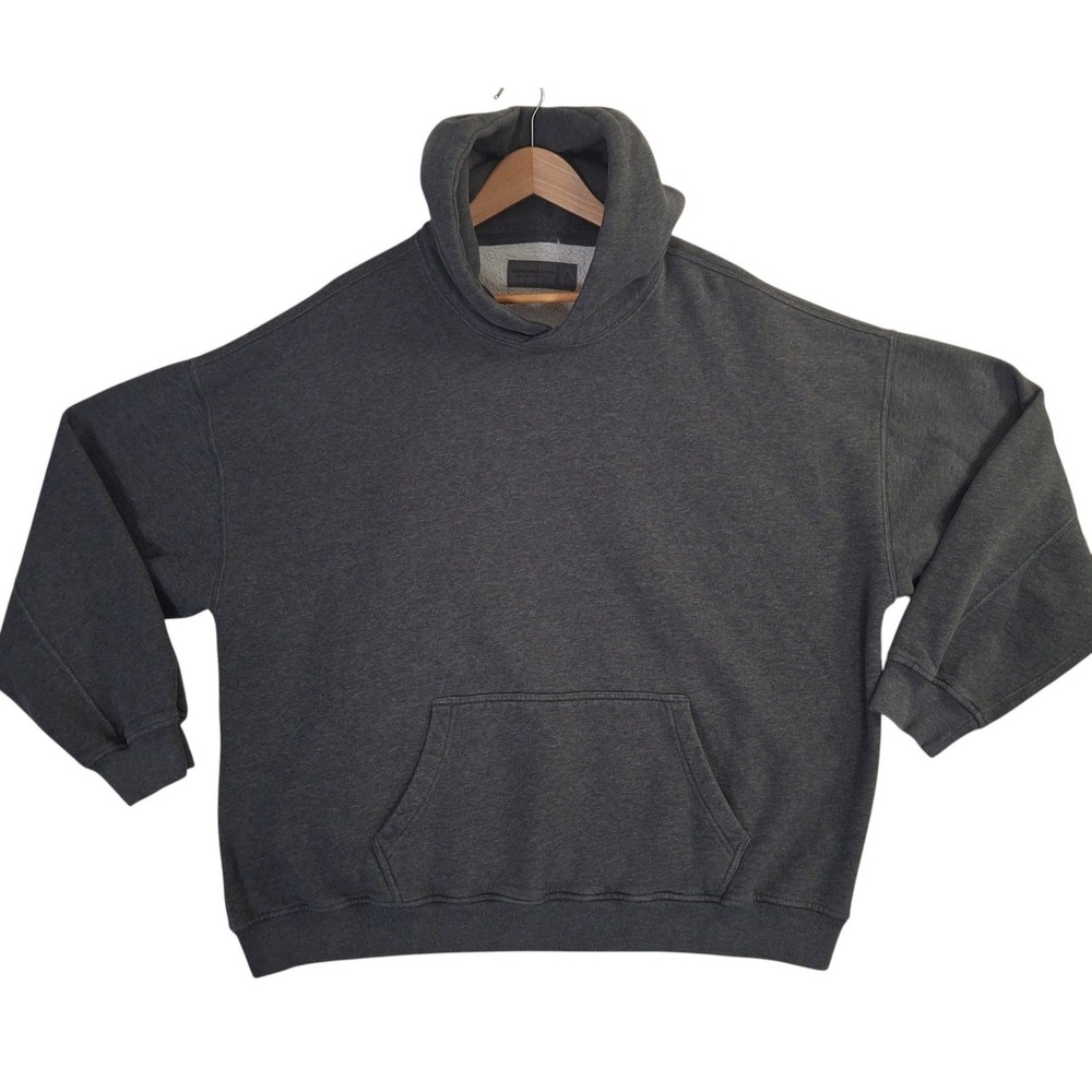 Abercrombie & Fitch Soft A&F Essentials Hoodie Mens XL Charcoal Grey Oversized